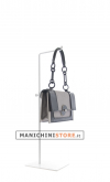 Display stand for bags and accessories adjustable in height - white