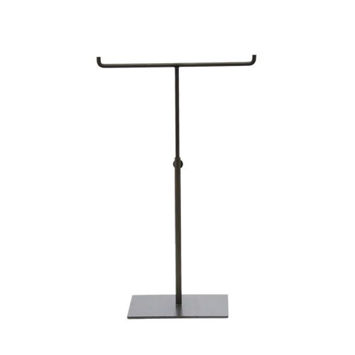 Espositore doppio regolabile in altezza - ferro grezzo verniciato trasparente - ex noleggio