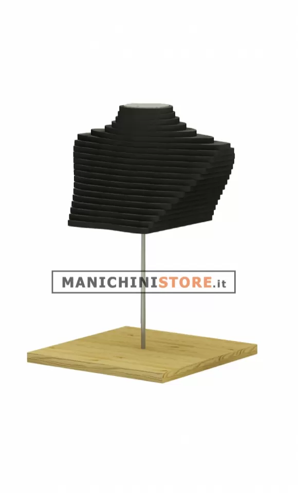 Spalle in cartone con base - Nero