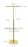 Espositore doppio regolabile in altezza - oro