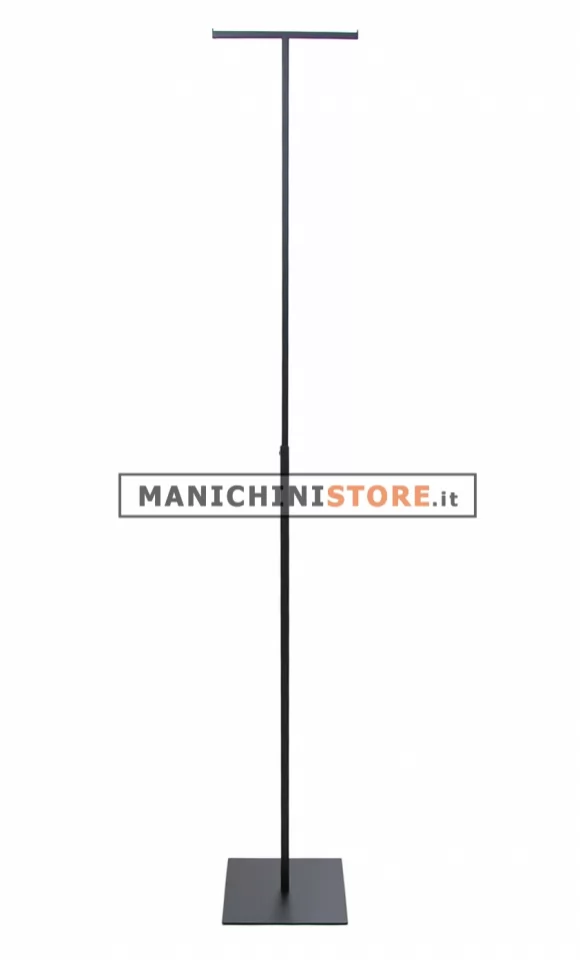 Espositore porta abiti doppio regolabile - nero