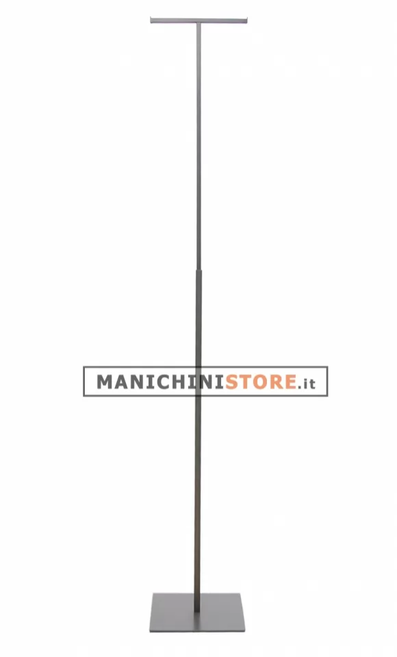 Espositore porta abiti doppio regolabile - alluminio opaco