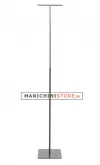Espositore porta abiti doppio regolabile - ferro grezzo verniciato trasparente - ex noleggio