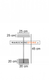 Espositore supporto quadrato - H. 45 cm