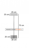 Espositore supporto quadrato - H. 70 cm