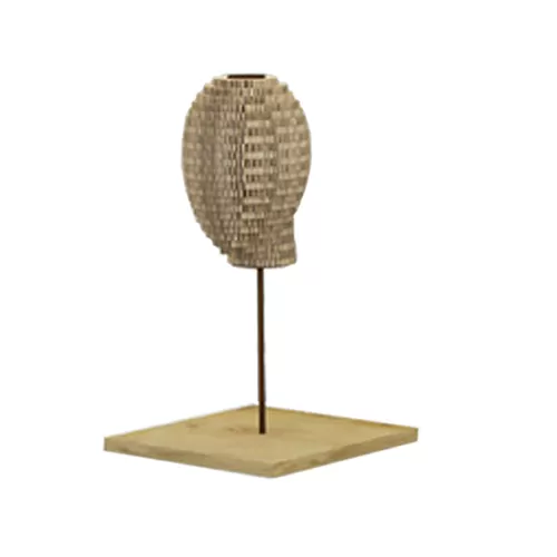 Testa in cartone con base - Avana