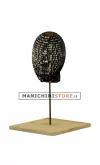 Testa in cartone con base - Nero