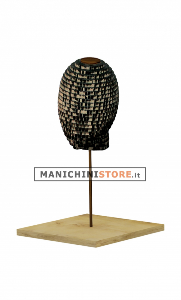 Cardboard head with base - Black