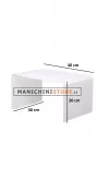 Tavolo espositore in Plexiglass bianco H 20 cm