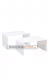 Tavolo espositore in Plexiglass bianco H 20 cm