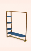 Clothes rack with shelves