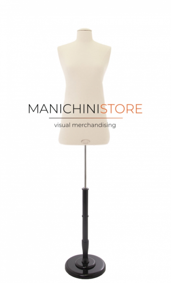 Busto donna sartoriale professionale in lino con base tonda TG. 42-44 Medium