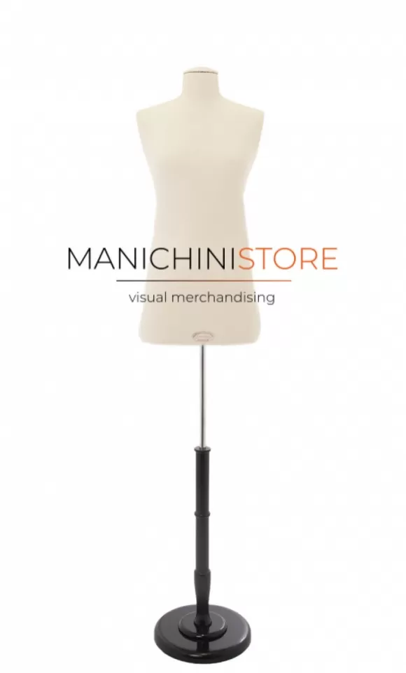 Busto donna sartoriale professionale in lino con base tonda TG. 42-44 Medium