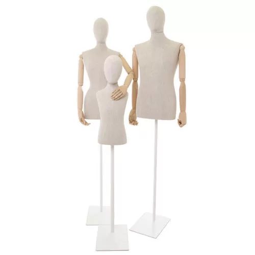 Famiglia di 3 busti sartoriali in lino