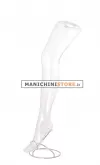 Gamba donna trasparente - espositore calze con piedistallo