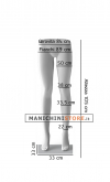 Gambe donna con base in metallo