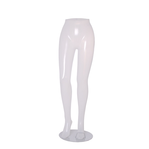Gambe donna trasparenti con base in metallo
