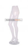 Gambe donna trasparenti con base in metallo