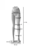 Gambe donna vita alta con base in metallo