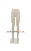Gambe donna vita alta color sabbia con base in metallo