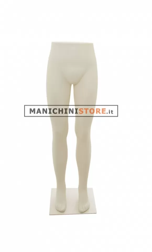 Gambe uomo vita alta color sabbia con base in metallo