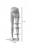 Gambe uomo vita alta con base in metallo