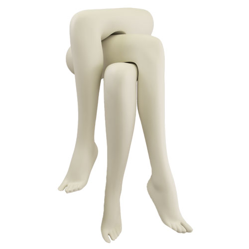Tris di gambe espositive donna da muro