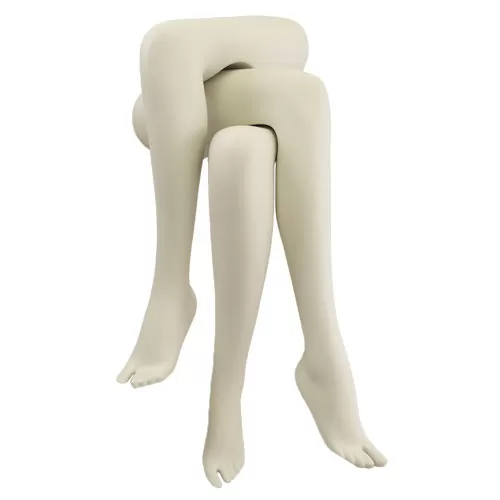 Tris di gambe espositive donna da muro