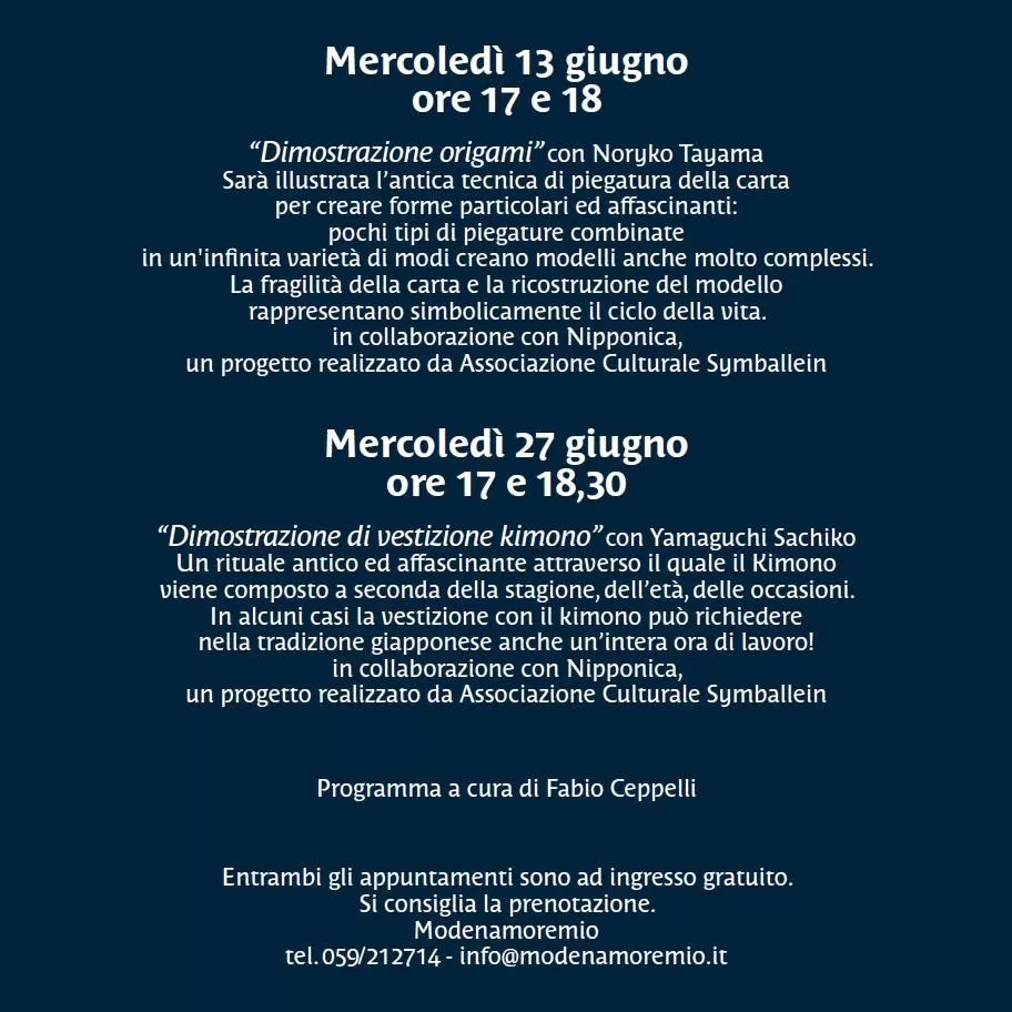 Modena, serata di gala per la mostra del kimono
