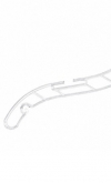 Elegant Clear Plastic Clothes Hanger 44 cm &ndash; Made in Italy