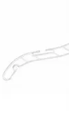 Gruccia in plastica cristallo con alette 44 cm