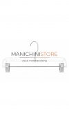 Clear Plastic Skirt and Pants Hanger with Adjustable Clips