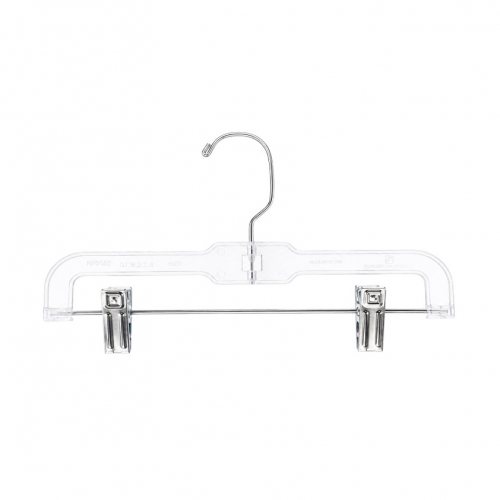 Clear Plastic Skirt and Pants Hanger with Adjustable Clips