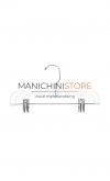 Clear Plastic Skirt and Pants Hanger with Adjustable Clips