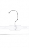 Clear Plastic Skirt and Pants Hanger with Adjustable Clips