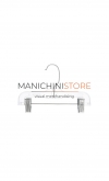 Clear Crystal Plastic Pants/Skirt Hanger with Clips - 28cm
