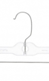 Clear Crystal Plastic Pants/Skirt Hanger with Clips - 28cm