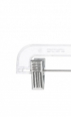 Clear Crystal Plastic Pants/Skirt Hanger with Clips - 28cm