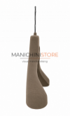 Coat hanger 38 x 4,5 cm - taupe velvet