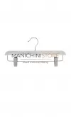 Gruccia legno pinza 40 cm - Bianco Venato