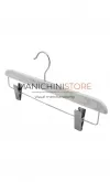 Gruccia legno pinza 40 cm - Bianco Venato