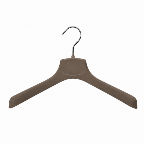 Coat hanger 38 x 4,5 cm - taupe velvet