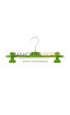 Clip hanger 36 cm - fluorescent green velvet