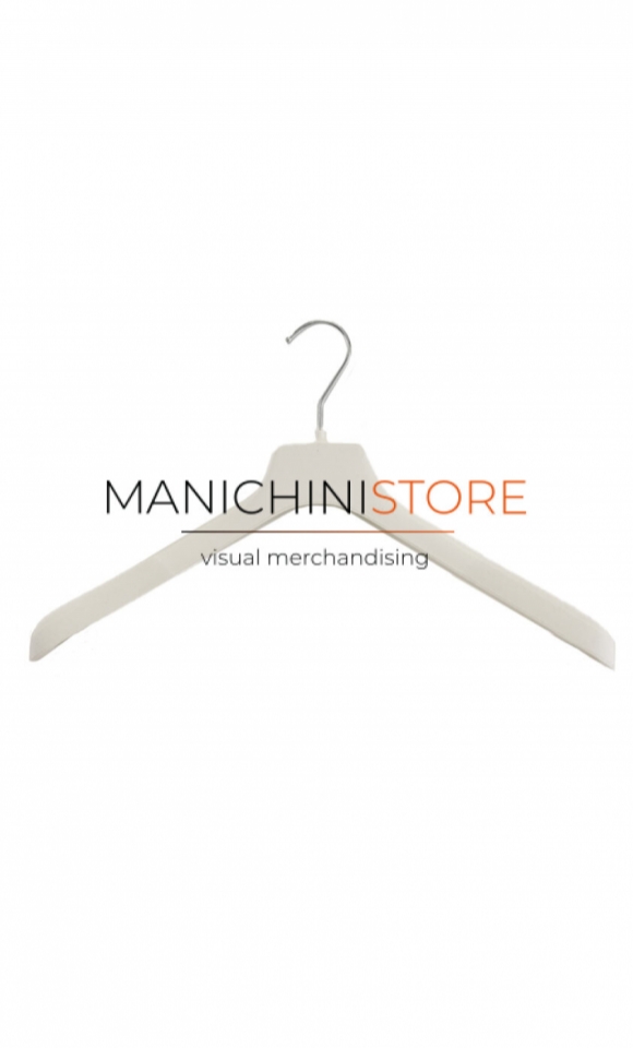 Gruccia plastica capospalla 42x5cm - bianco