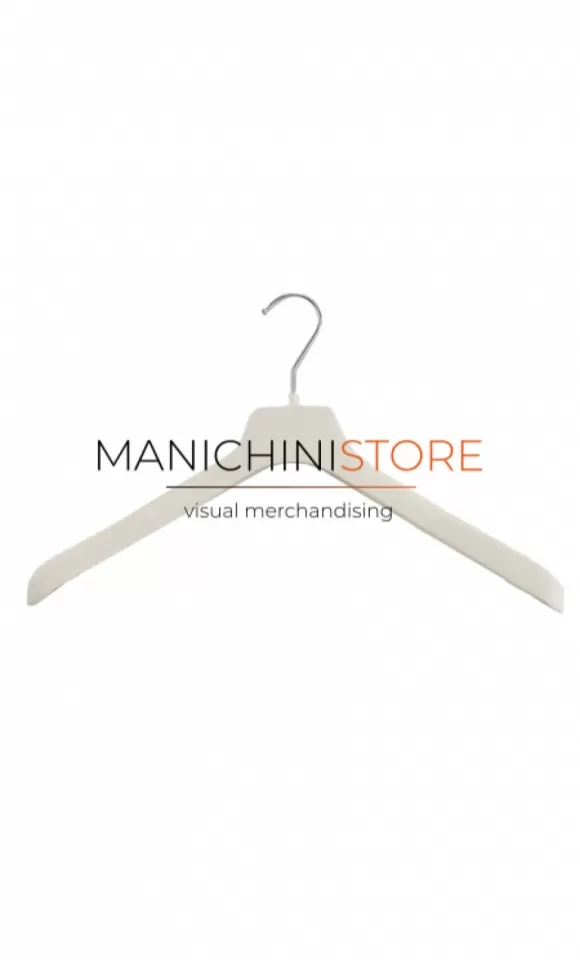 Gruccia plastica capospalla 42x5cm - bianco