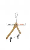 Gruccia Hotel con pinze cm.44,5 x cm1,4 - Legno di loto