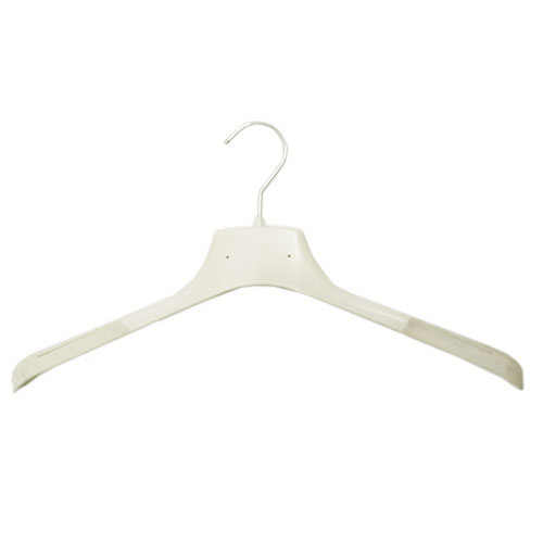 Gruccia Plastica 40x2 cm con velluto spalla - Beige - seconda scelta