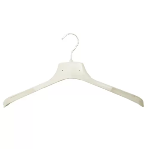 Gruccia Plastica 40x2 cm con velluto spalla - Beige - seconda scelta