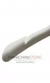 Gruccia plastica capospalla 42,5x5,5 cm - Velluto spalla bianco con gancio oro