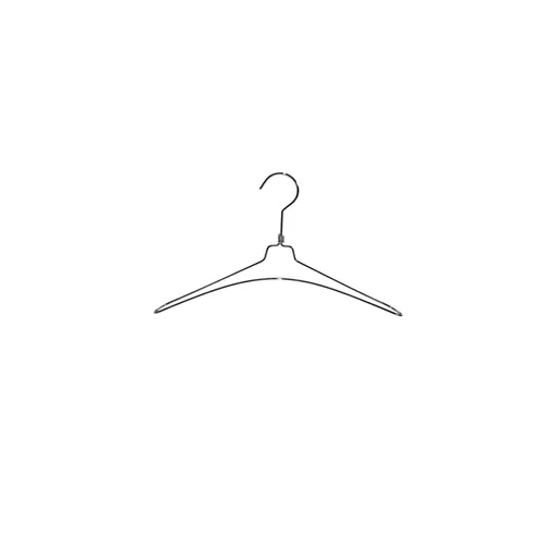 Gruccia metallo capospalla 38 cm - metallo cromato